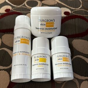 Surgeon's Skin Secret🍯🐝4-Piece beeswax moisturizers 3-honey & almond 1-lemon